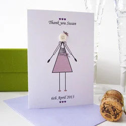 Personalised button people mum of the bride card