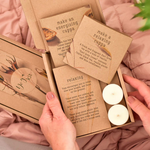 Yoga Kit with sequences, herbal teas and candles
