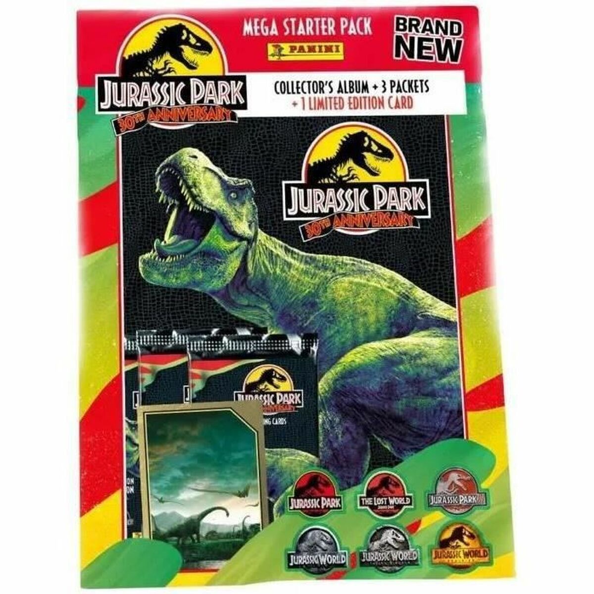 Klistermärkespaket Panini Jurassic Movie 3 TC - 30th birthday Album