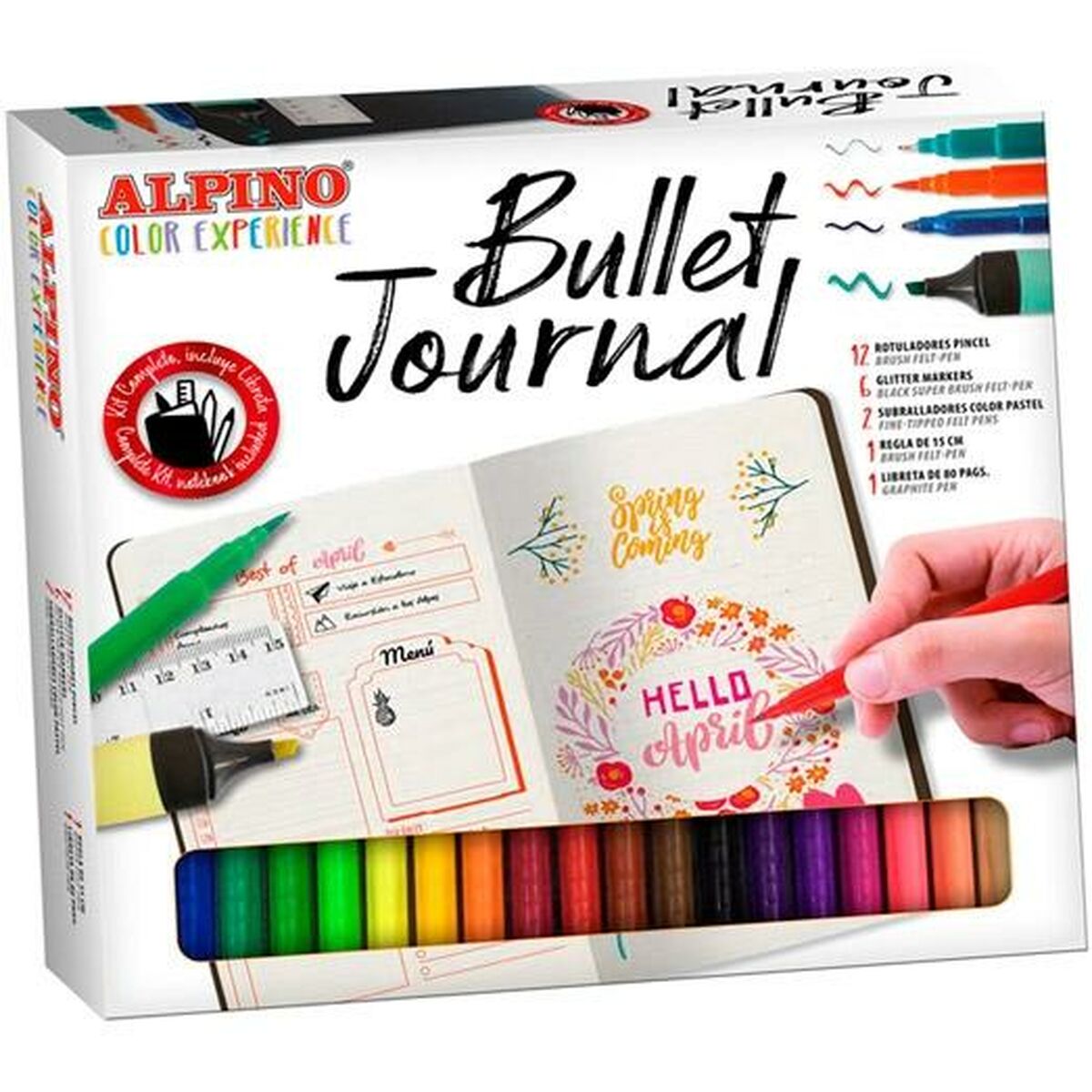 Brevpapper Set Alpino Bullet Journal Color Experience 22 Delar