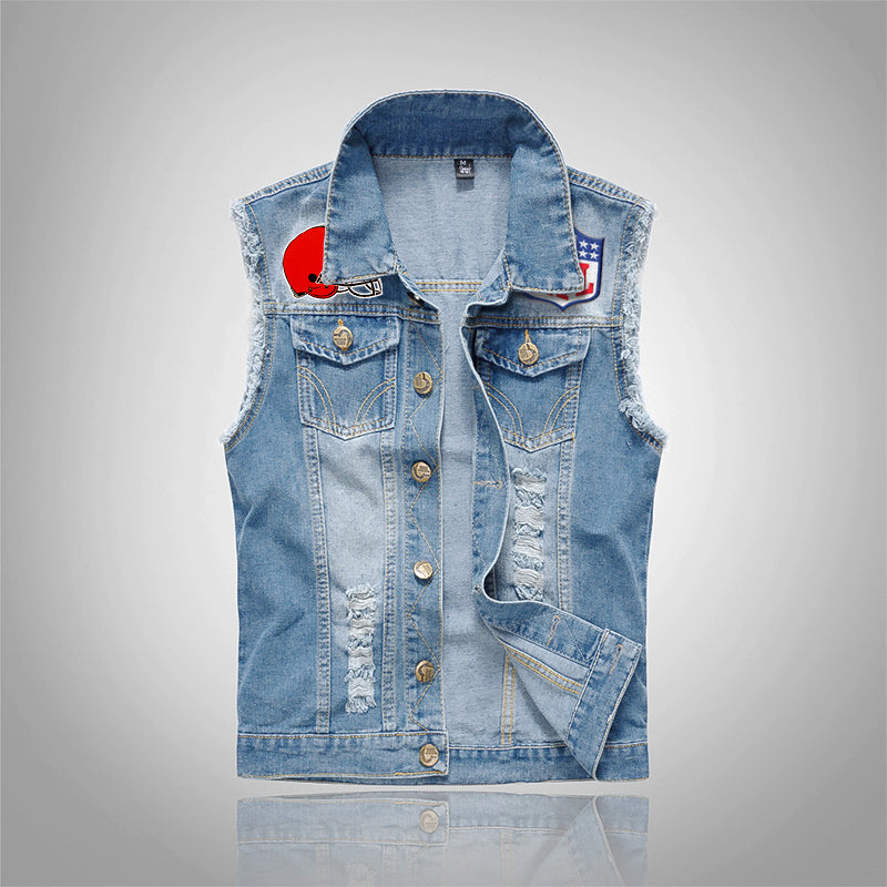 Cleveland Browns Denim Vest Jacket