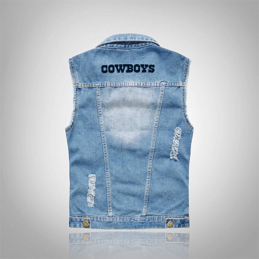 Dallas Cowboys Denim Vest Jacket