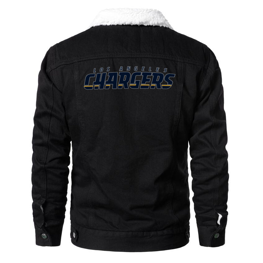 Los Angeles Chargers Fur Denim Jacket