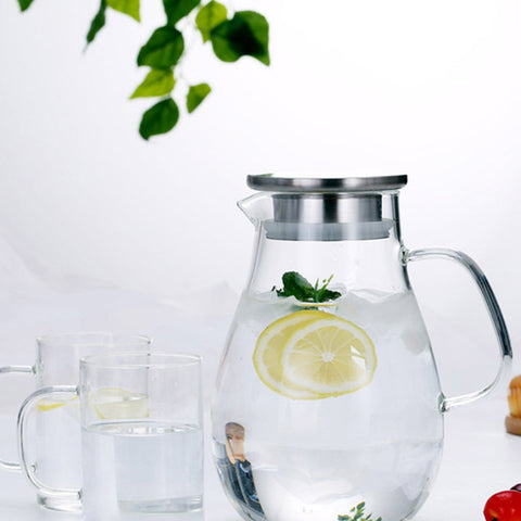 ONEISALL 2800ml Glass pitcher Transparent Glass Water Jug – NILE VALLEY  INVESTMENTS LLC