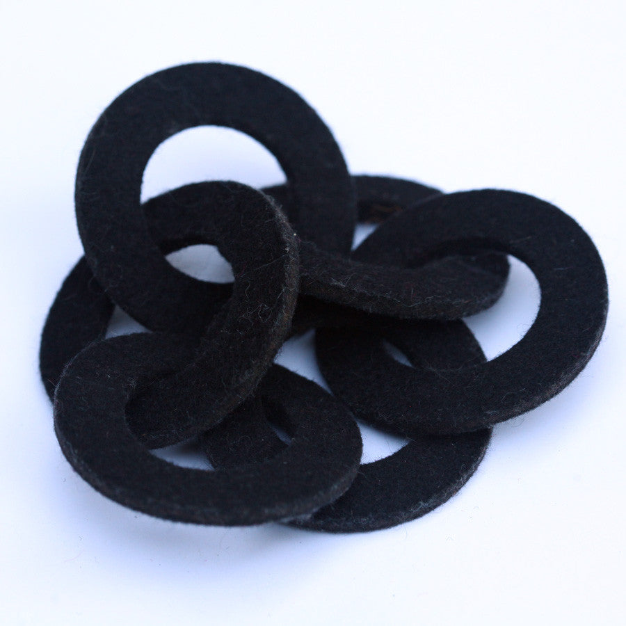 Wool felt six-ring bracelet