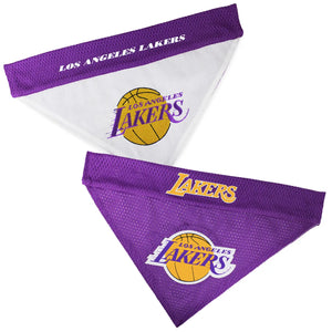 Pets First NBA Lakers Reversible Bandana - Puptqe USA Corp