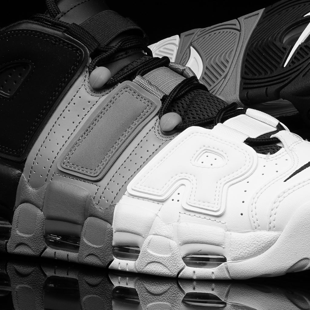 Nike Air More Uptempo Tri-Color White Grey Black