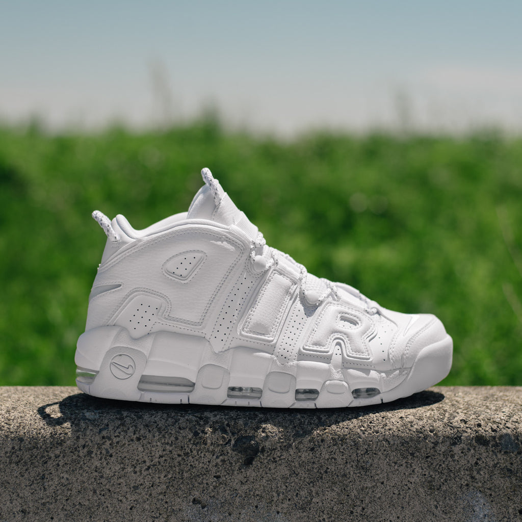 nike air uptempo all white