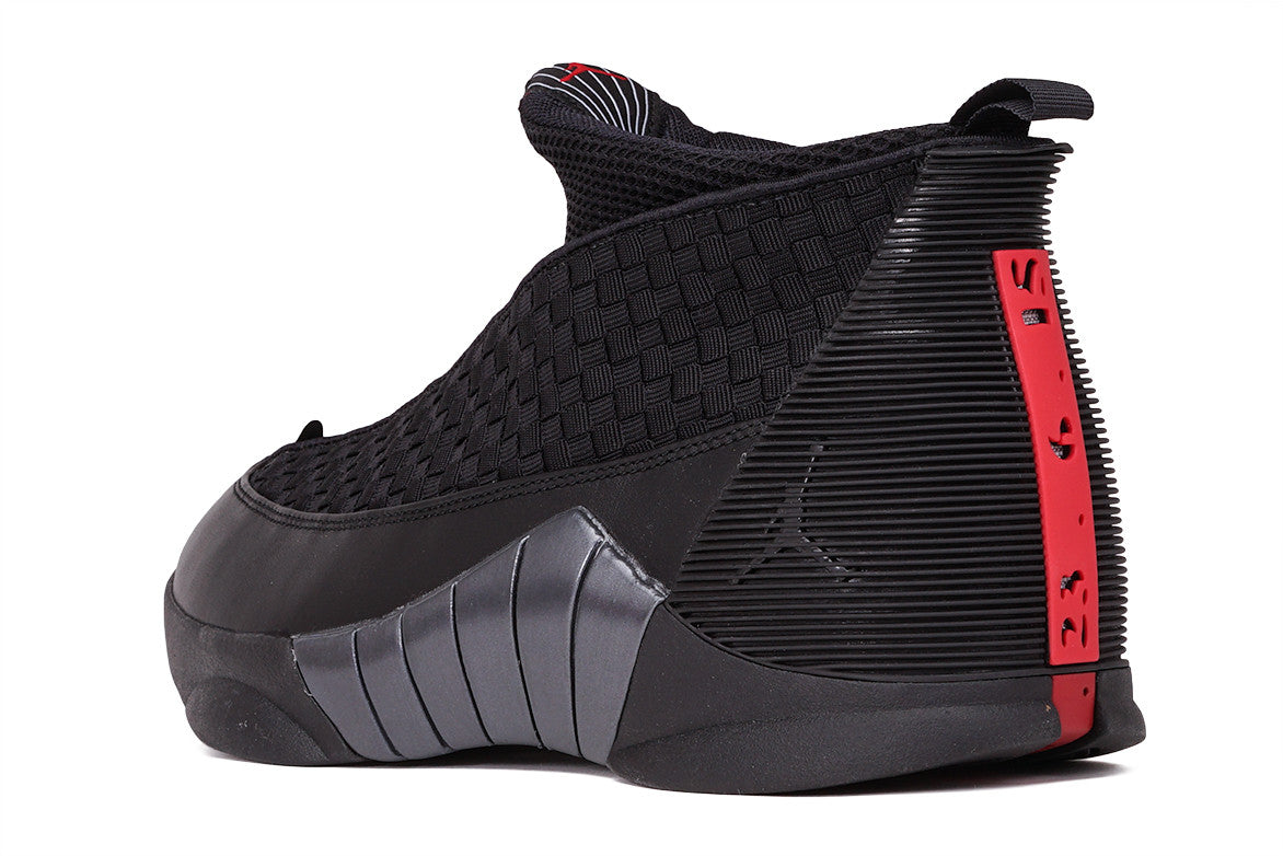 jordan 15 black red