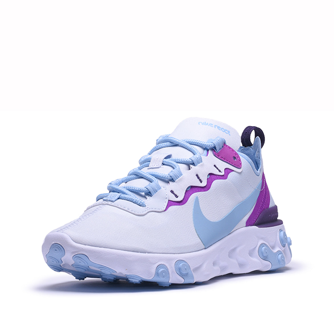 Wmns React Element 55 Football Grey Psychic Blue City Blue