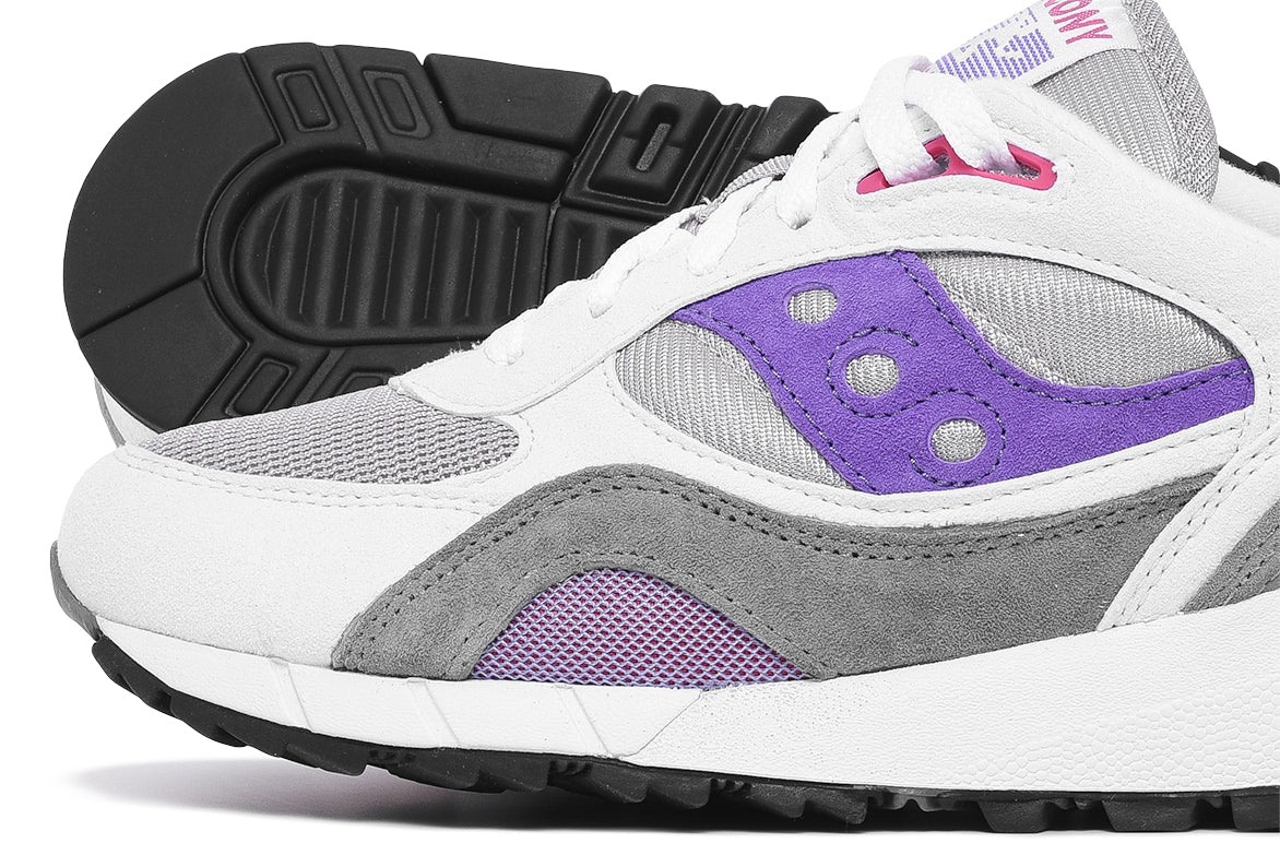 saucony shadow 6000 white grey purple