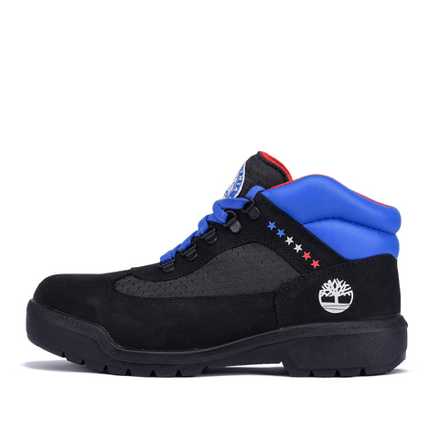 timberland field boots blue and red