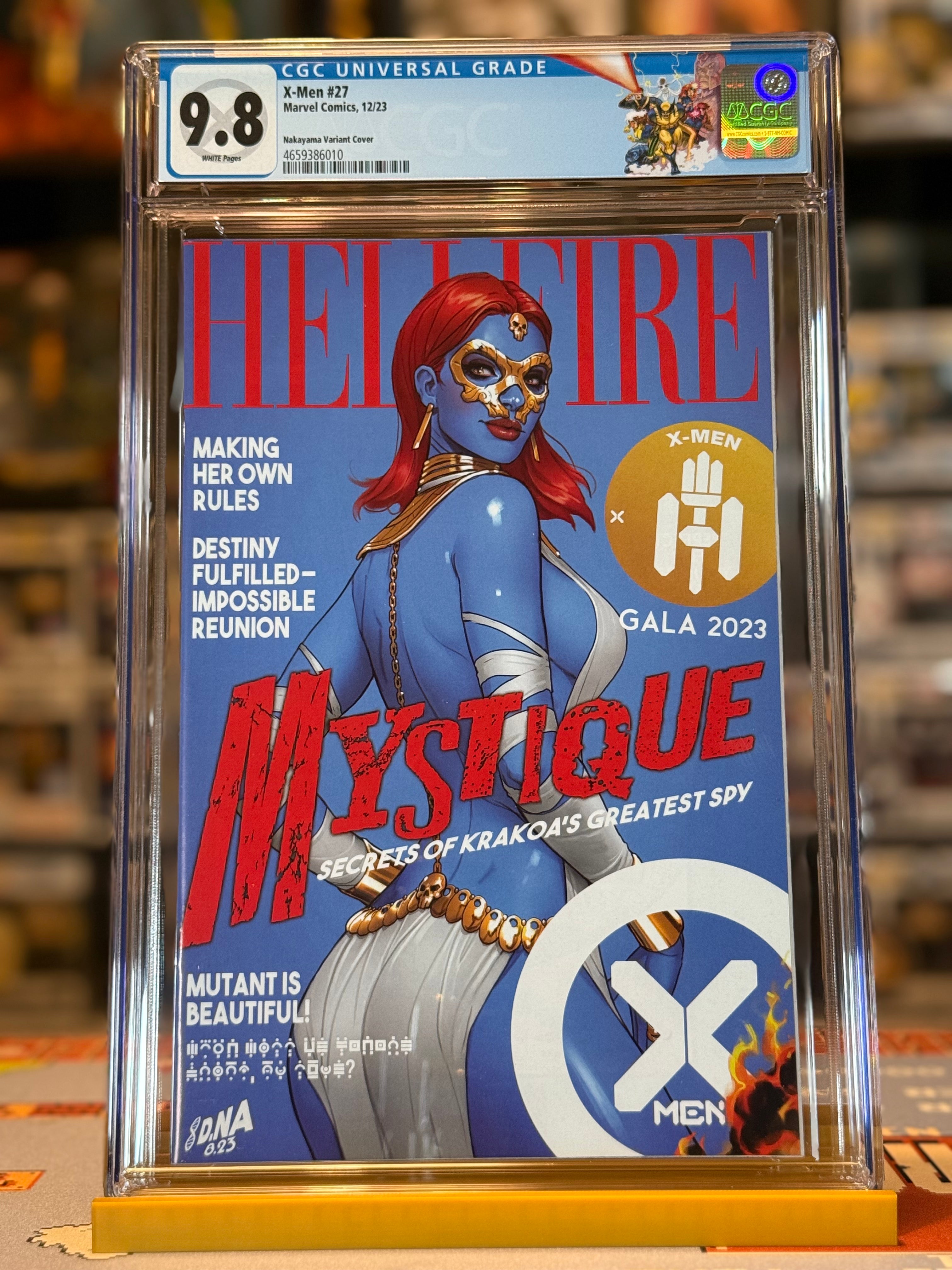 X-Men #27 – CGC 9.8 NM/M – Nakayama Mystique Hellfire Gala Fashion Magazine Variant w/ Custom X-Men Label (Retailer Exclusive)