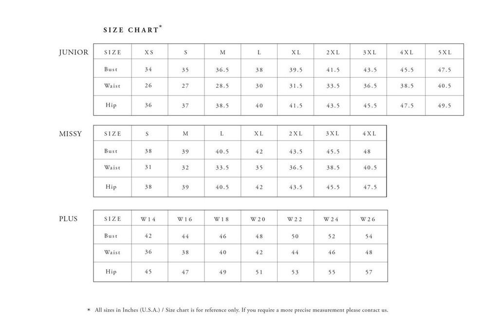 jovani size chart 2019
