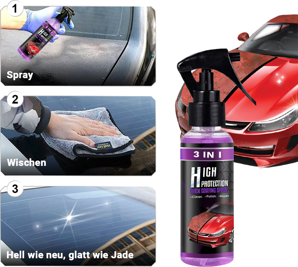 3-IN-1 Hoher Schutz Schnelles Auto-Beschichtung Spray – kissews