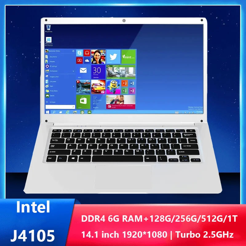 14.1 Inch Notebook Intel Celeron J4105 6 GB Windows 10