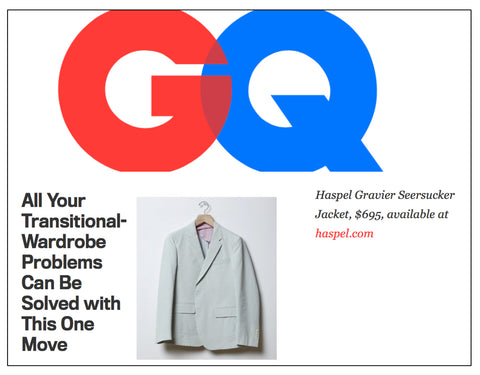 gq.com features Haspel's seersucker jacket