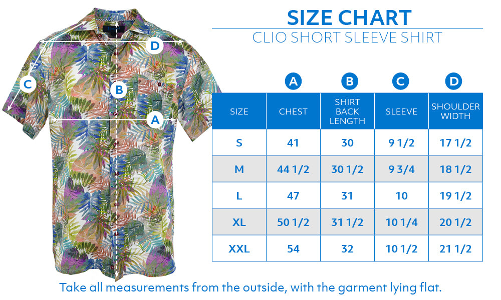 Haspel Clio Shirt Size Chart