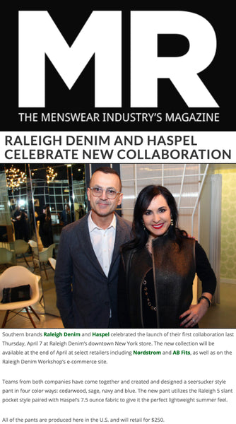 mr-mag.com features Haspel and Raleigh Denim's collaboration