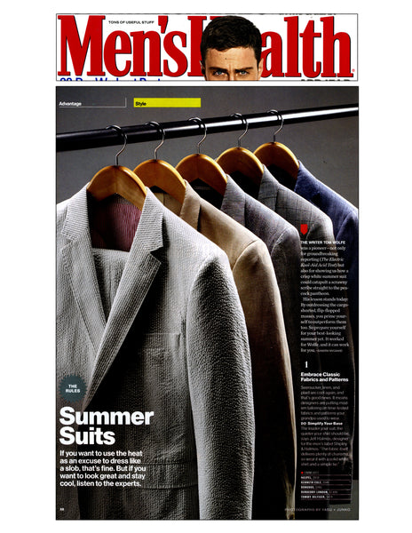 Men's Health features Haspel summer suits