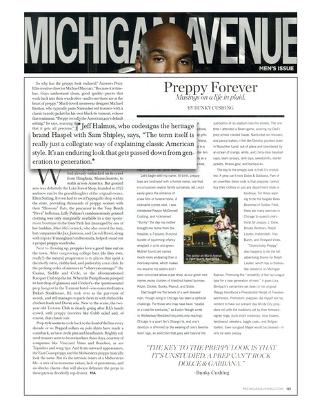 Michigan Avenue Magazine features Haspel