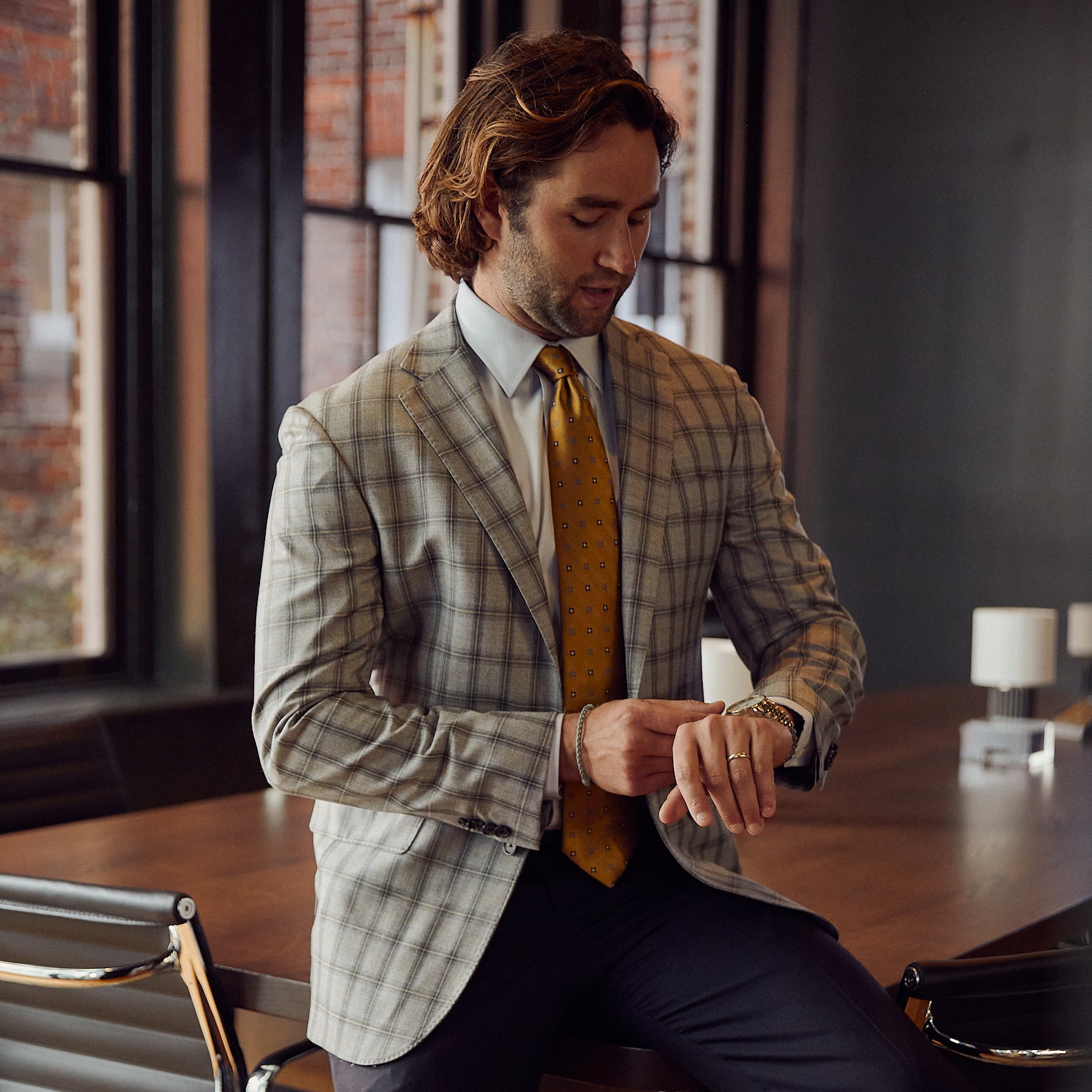 windowpane sport coat