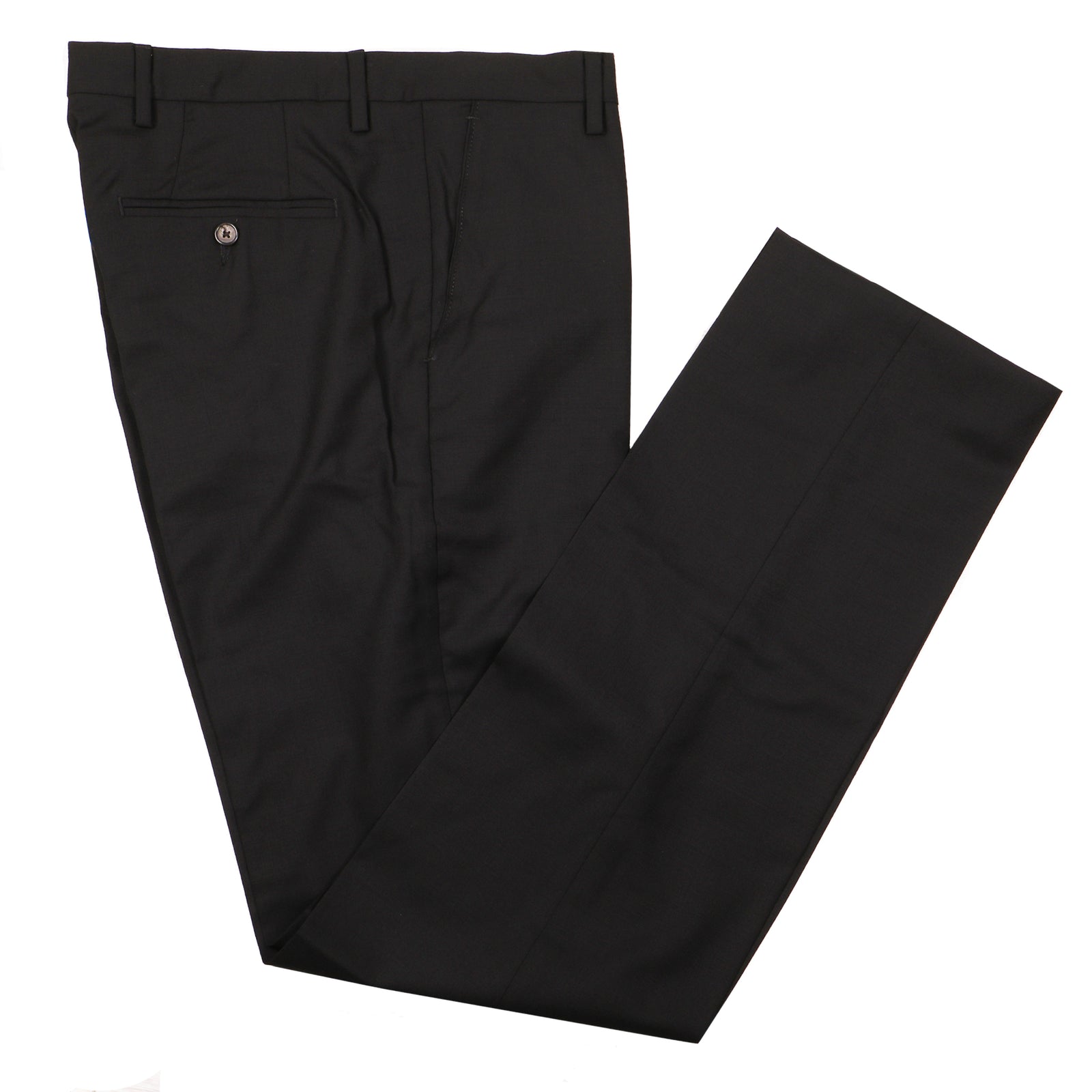 Double Pleated Tropical Wool Trousers Graphite  BENEVENTO