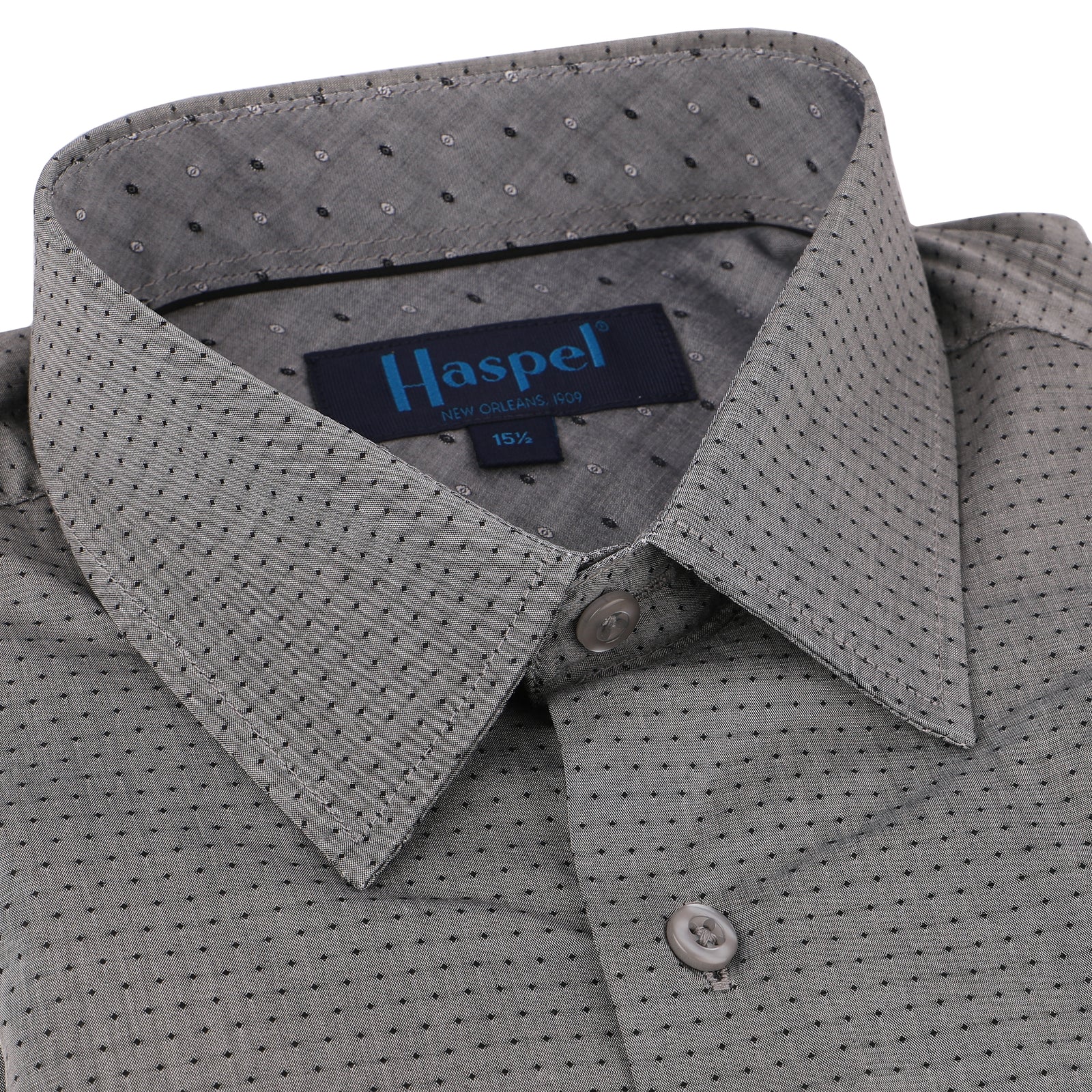 Men's Long Sleeve Shirts | Light Blue & Grey Plaid | Haspel