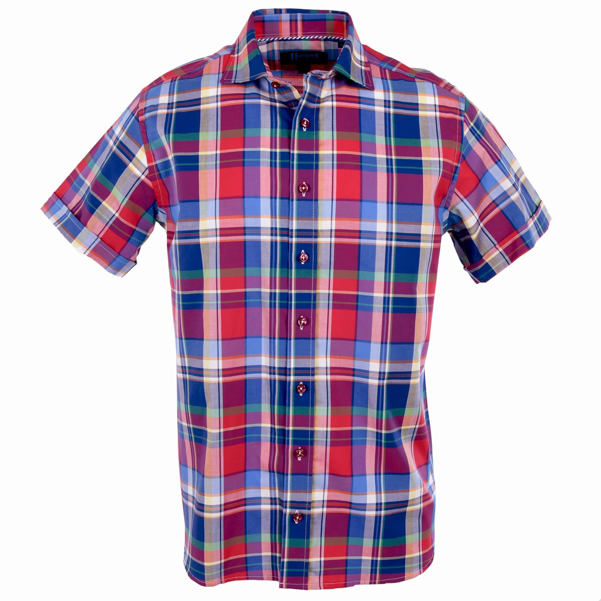Men's Short Sleeve Shirts | Nicholson BBQ Plaid | Haspel