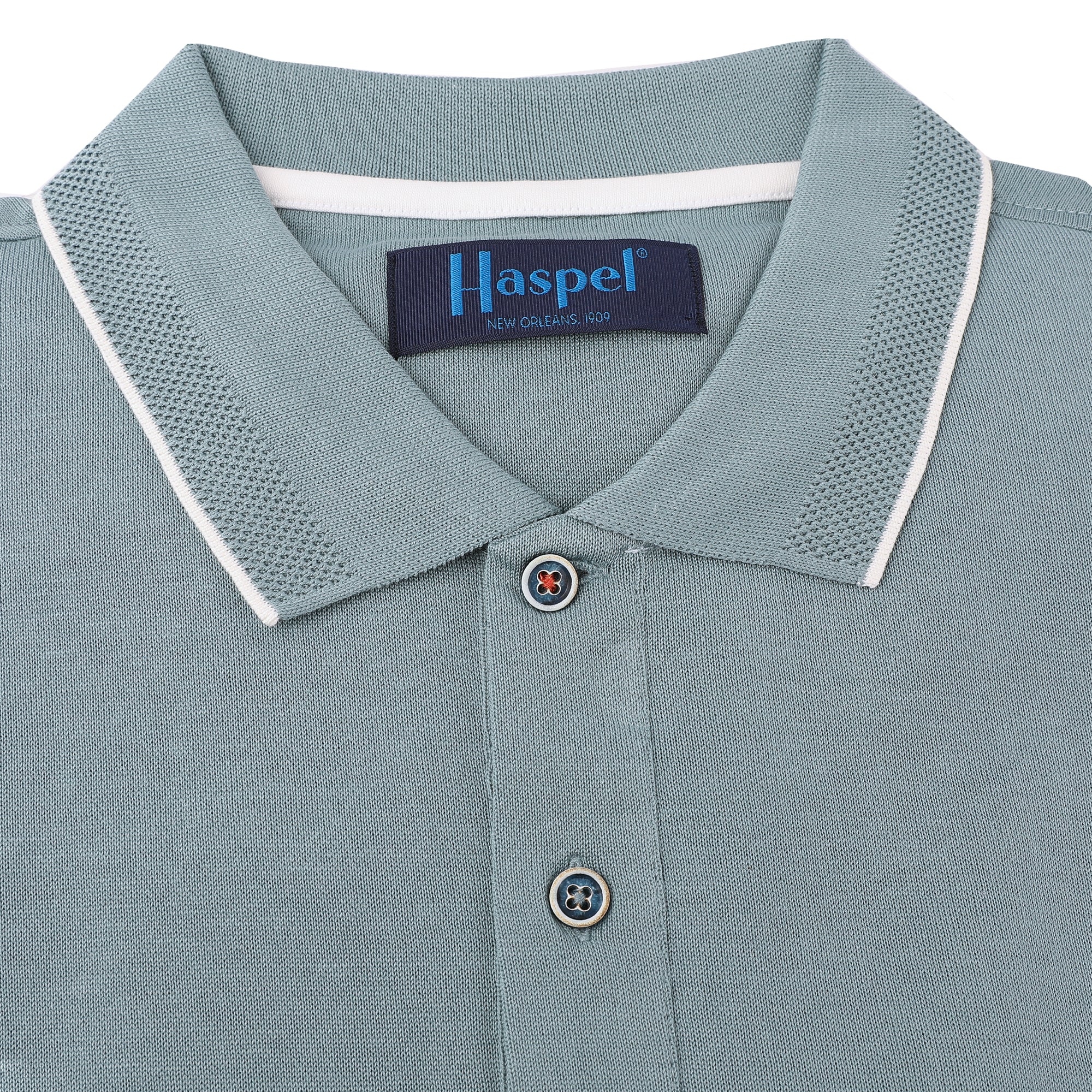 Men's Polos | Sorrento Navy Fine Ribbed Light Weight Polo | Haspel