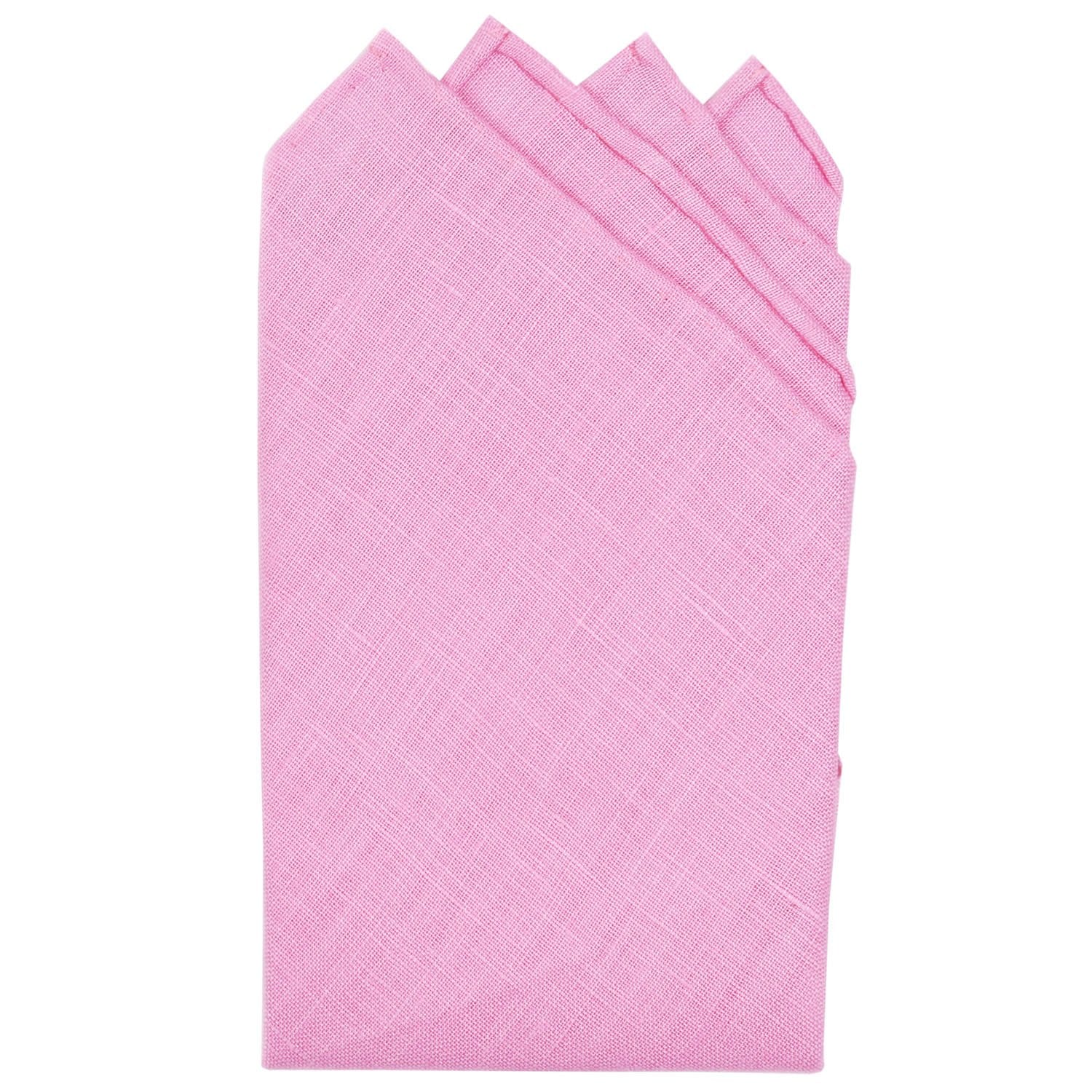 Pink Linen Pre-Folded Pocket Square