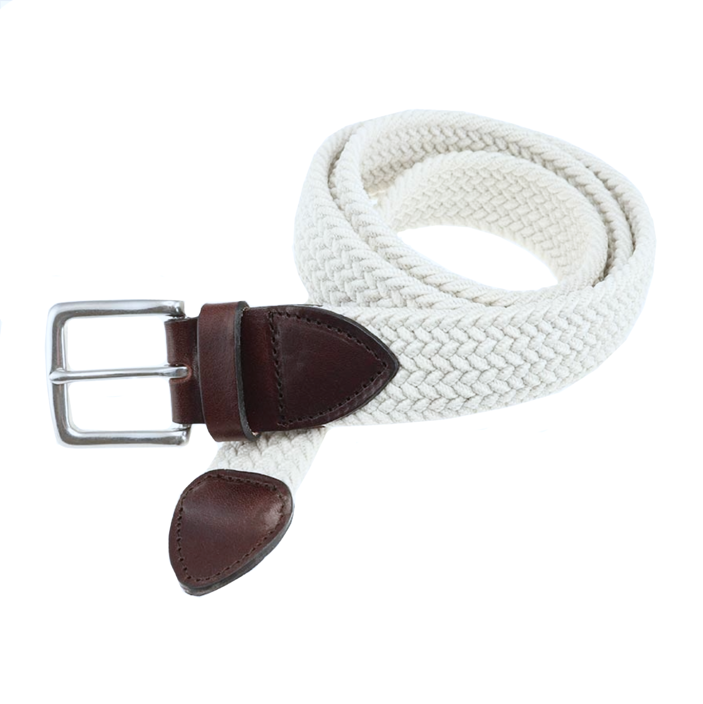 woven white belt