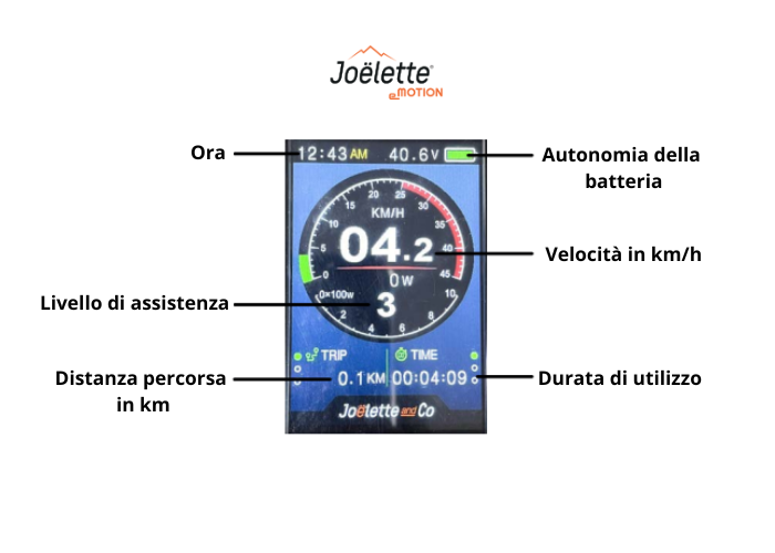 schermo di controllo joelette emotion