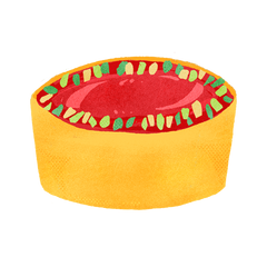 苺とピスタチオのタルトイラスト