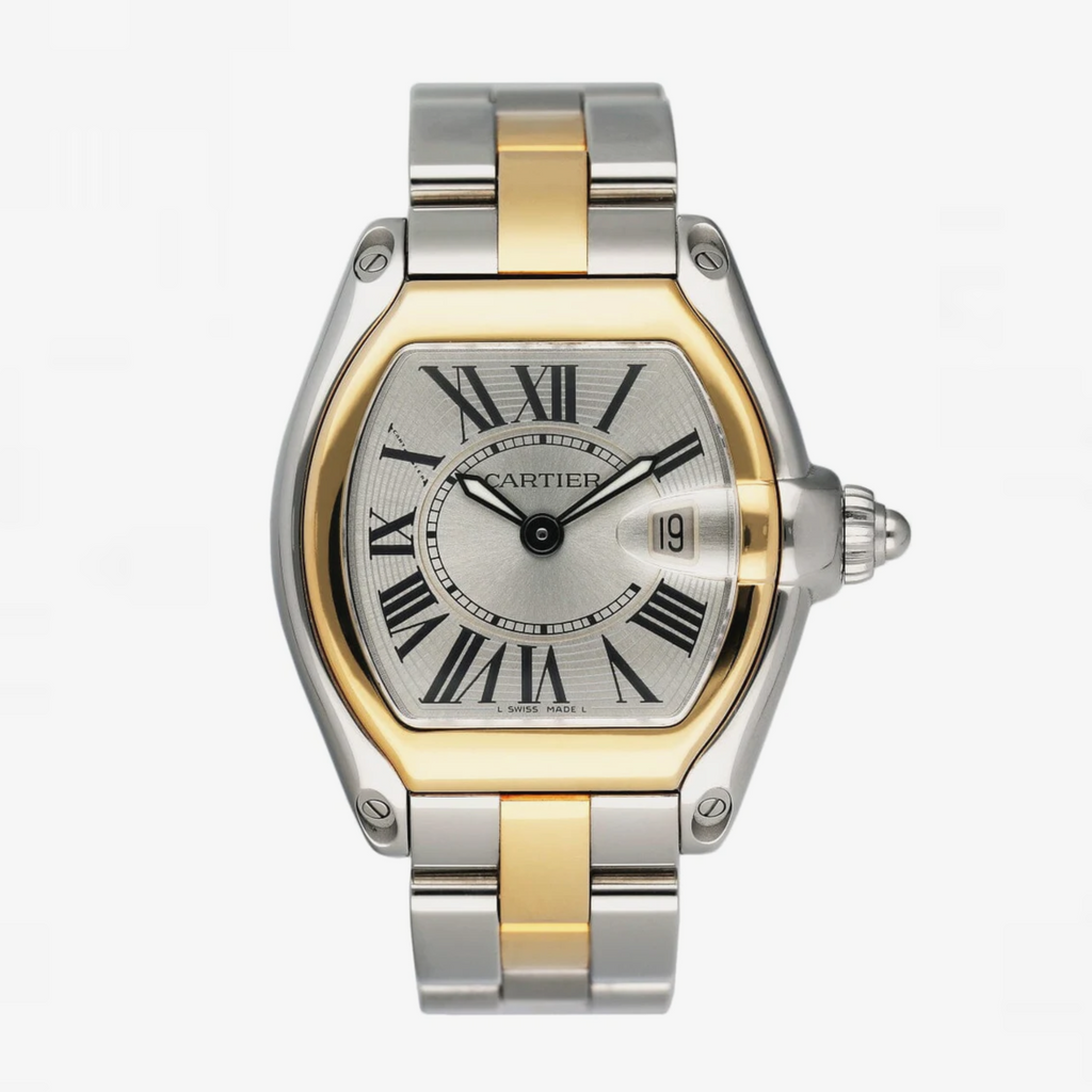 Montre Cartier Roadster en or, bicolore | 28 meilleures montres en or pour hommes Cartier pour reprendre le temps que vous avez perdu - GRANDGOLDMAN.COM