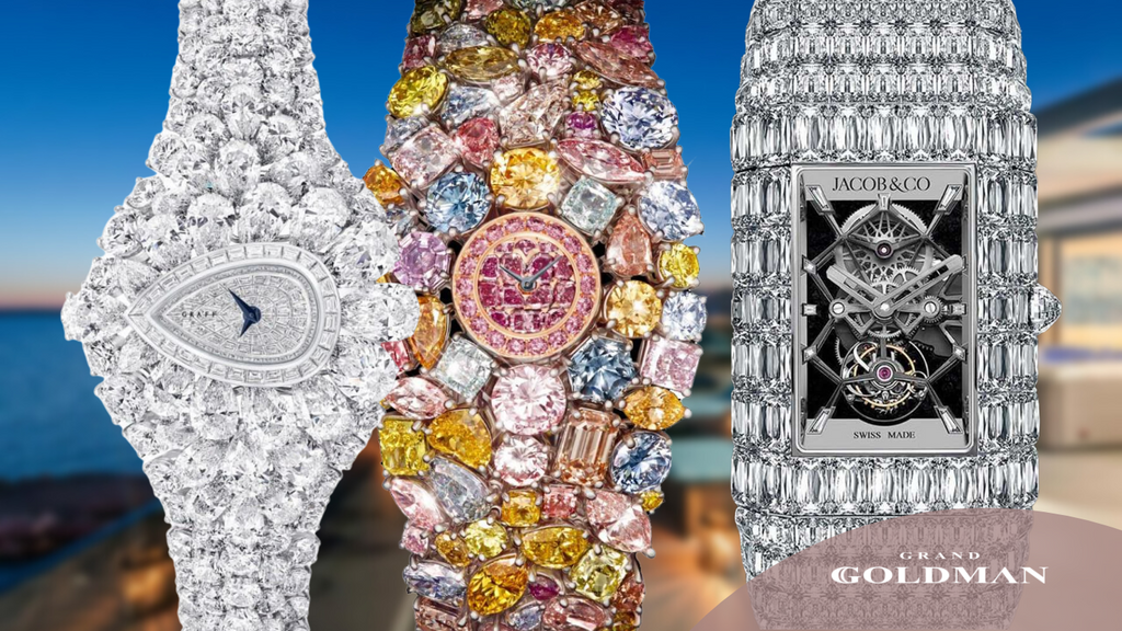 Graff Diamonds Hallucination - 55 millions de dollars Graff Diamonds The Fascination - 40 millions de dollars et Jacob & Co. Billionaire Watch - 18 millions de dollars - 15 montres en diamant les plus chères au monde - GRANDGOLDMAN.COM