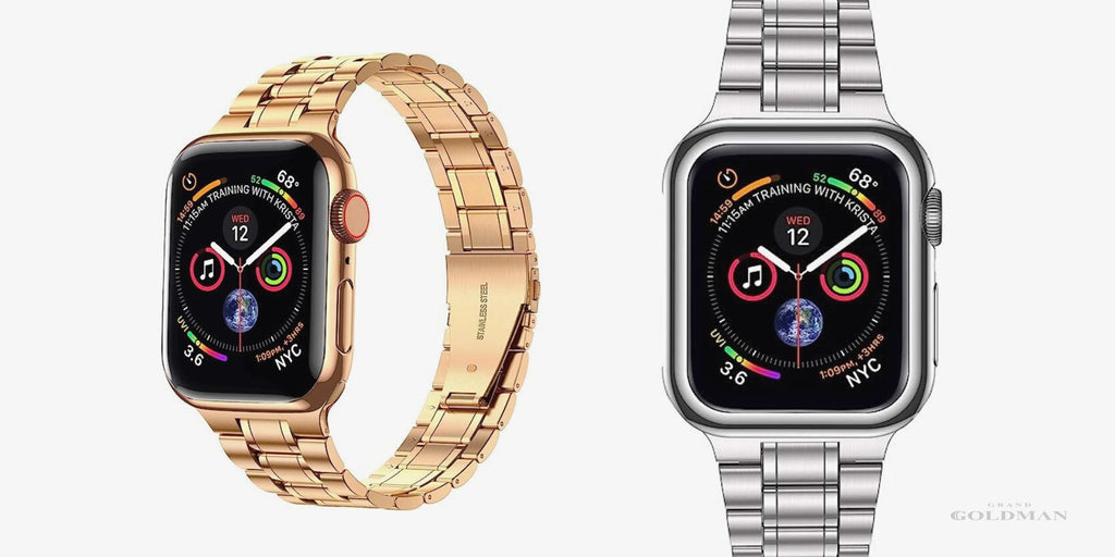 Meilleur bracelet en métal Apple Watch : bracelet en acier inoxydable massif MioHHR - 24 meilleurs bracelets de montre : guide des bracelets abordables (y compris Apple 2023) - GRANDGOLDMAN.COM