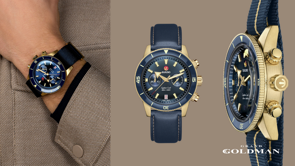 MONTRE Rado Captain Cook Chronographe SUR FOND MARRON - 25 meilleures montres de luxe à moins de 10 000 USD dans lesquelles investir maintenant - GRANDGOLDMAN.COM