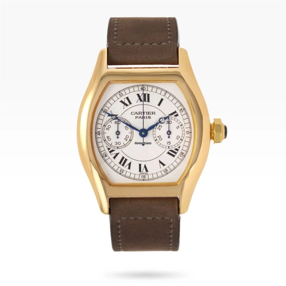 28. Montre Cartier Monopoussoir / Tortue Vintage Gold - Meilleures montres en or Cartier pour hommes - GRANDGOLDMAN.COM