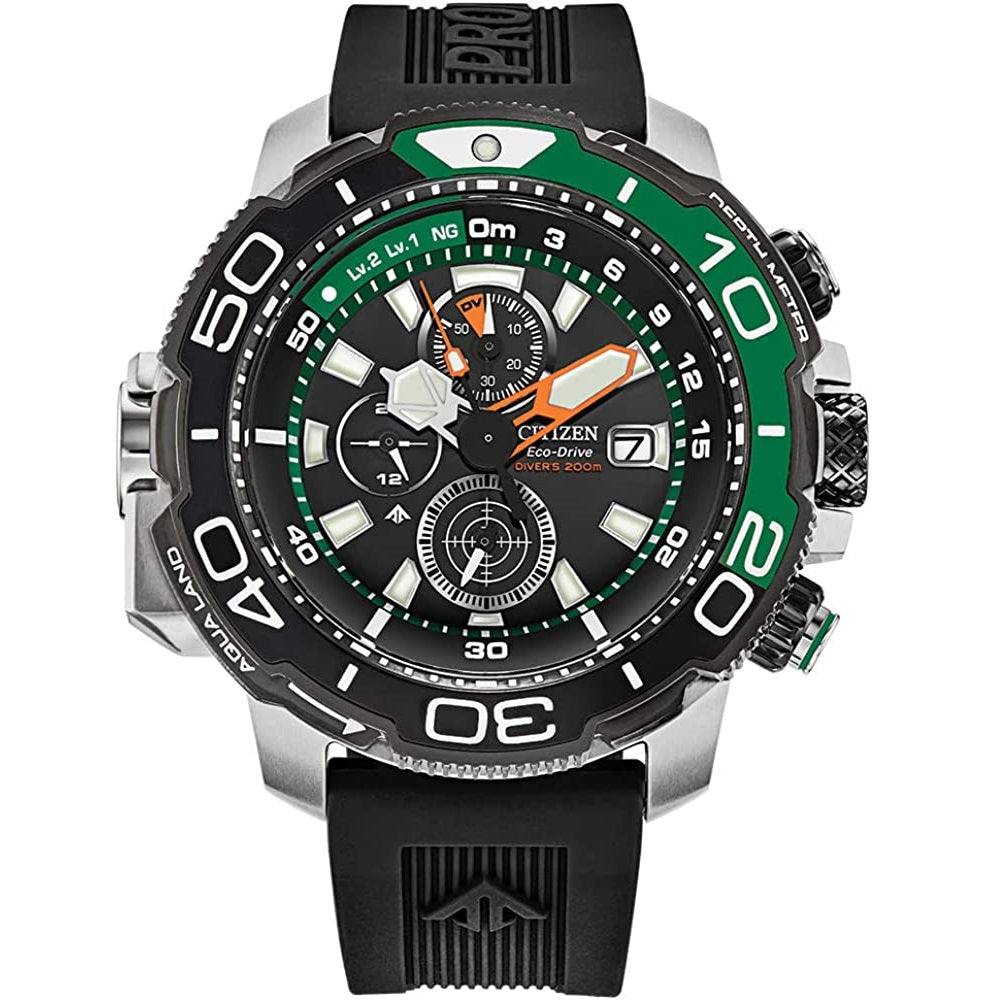 Montre de plongée CITIZEN Eco Drive Promaster Sea Aqualand pour hommes - Meilleures montres de plongée de luxe pour hommes des profondeurs - GRANDGOLDMAN.COM