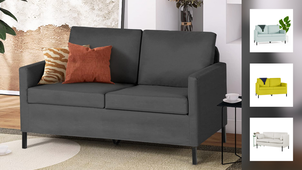 TYBOATLE Fabric Modern Loveseat - 24 Smart Reversible Couches & The Best Sofa Bed Online - TAX HAVEN - TAXHVN.COM