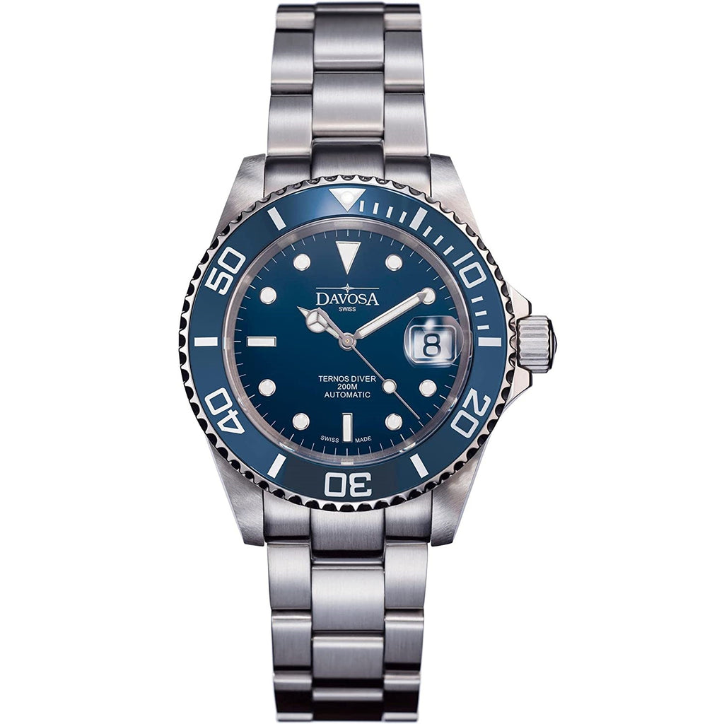 Montre de plongée DAVOSA Swiss Made pour hommes, Ternos Ceramic - Meilleures montres de plongée de luxe pour hommes des profondeurs - GRANDGOLDMAN.COM