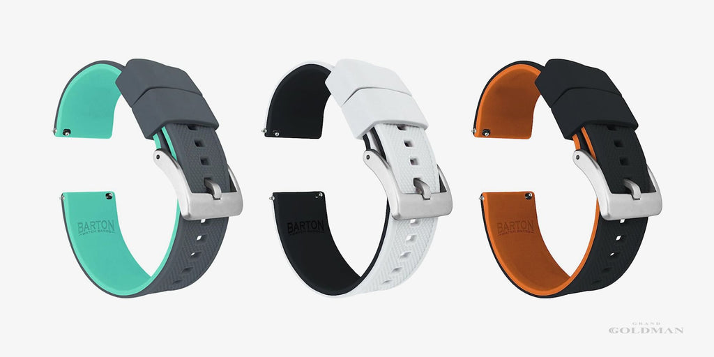 Meilleur bracelet de montre en fibre de carbone : Bracelet de montre en silicone BARTON Elite - 24 meilleurs bracelets de montre : Guide des bracelets abordables (y compris Apple 2023) - GRANDGOLDMAN.COM