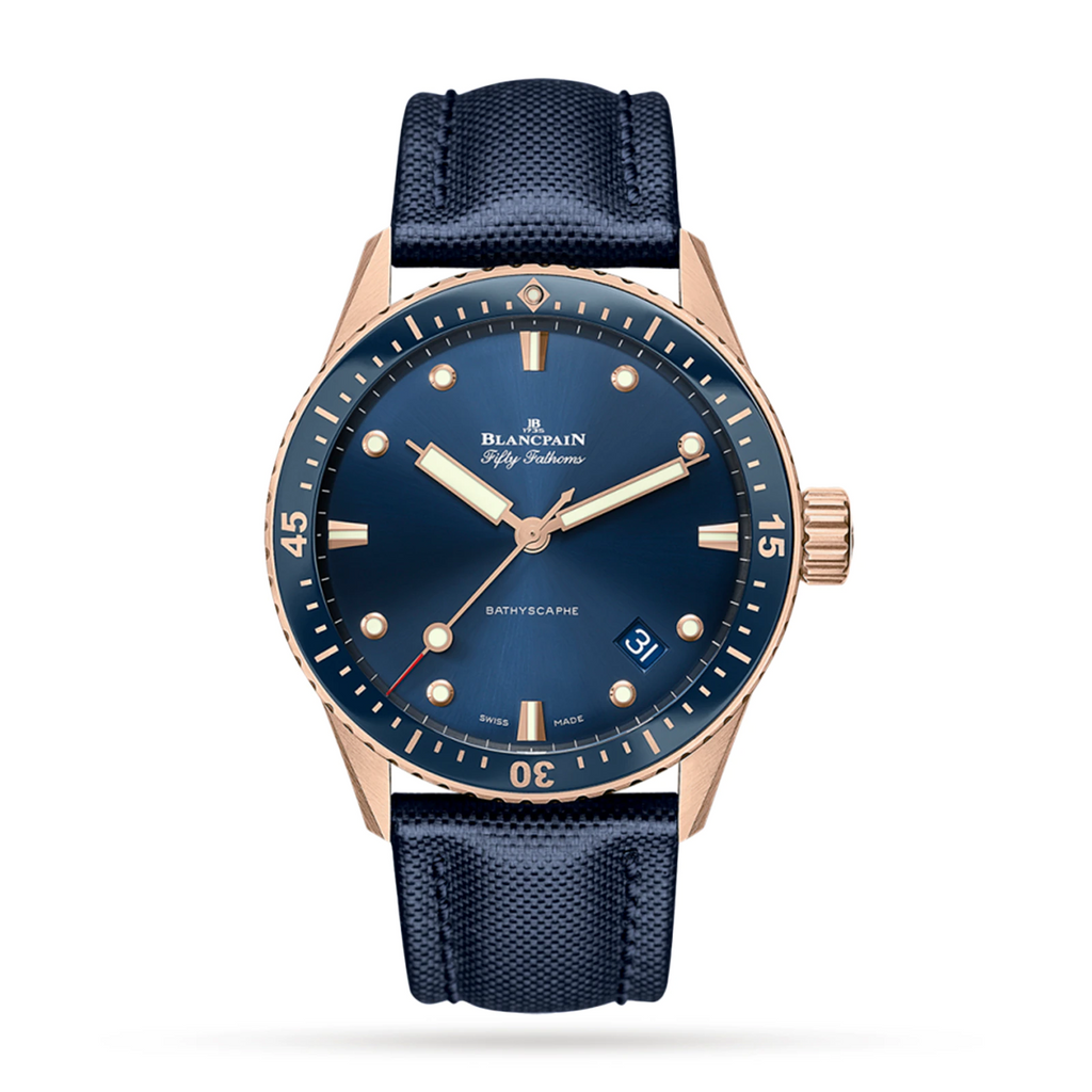 Montre pour homme BLANCPAIN Fifty Fathoms Bathyscaphe 43 mm - Meilleures montres de plongée de luxe pour hommes des profondeurs - GRANDGOLDMAN.COM