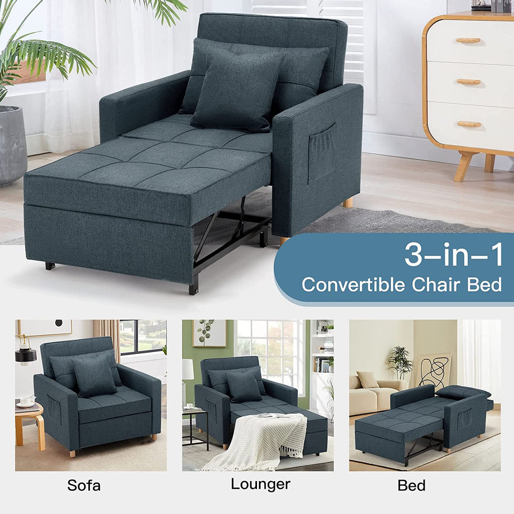 Esright 40 Inch Sleeper Chair - 24 Smart Reversible Couches & The Best Sofa Bed Online - TAX HAVEN - TAXHVN.COM