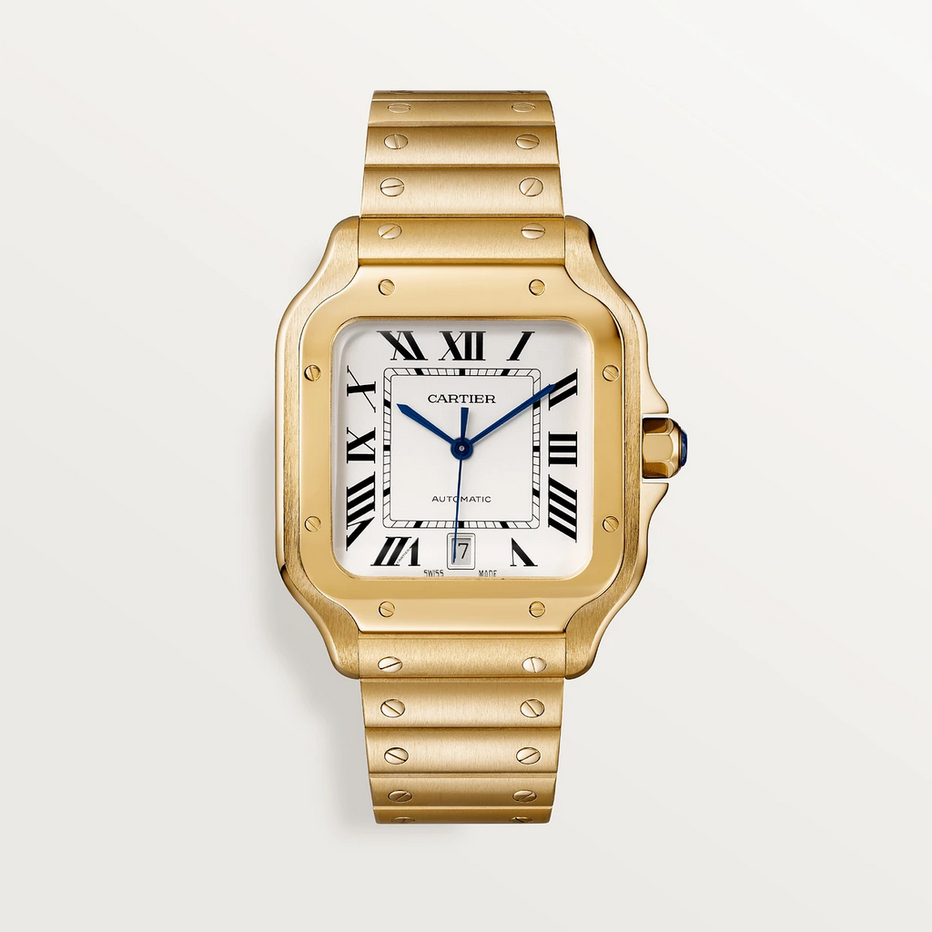 Montre Santos De Cartier en or | 28 meilleures montres en or pour hommes Cartier pour reprendre le temps que vous avez perdu - GRANDGOLDMAN.COM