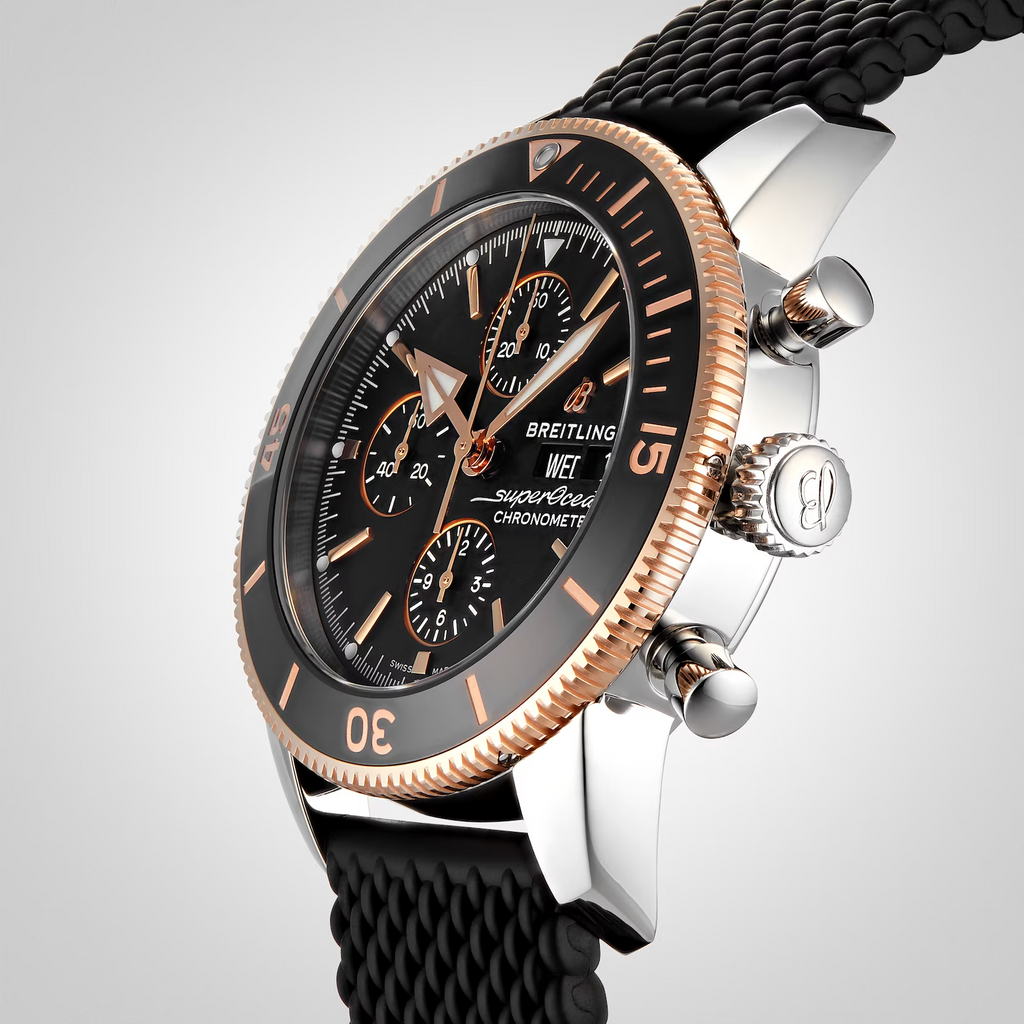 Montre de plongée BREITLING Superocean Heritage II Chronograph 44 pour homme – Meilleures montres de plongée de luxe pour hommes des profondeurs (tous budgets) | GRANDGOLDMAN.COM