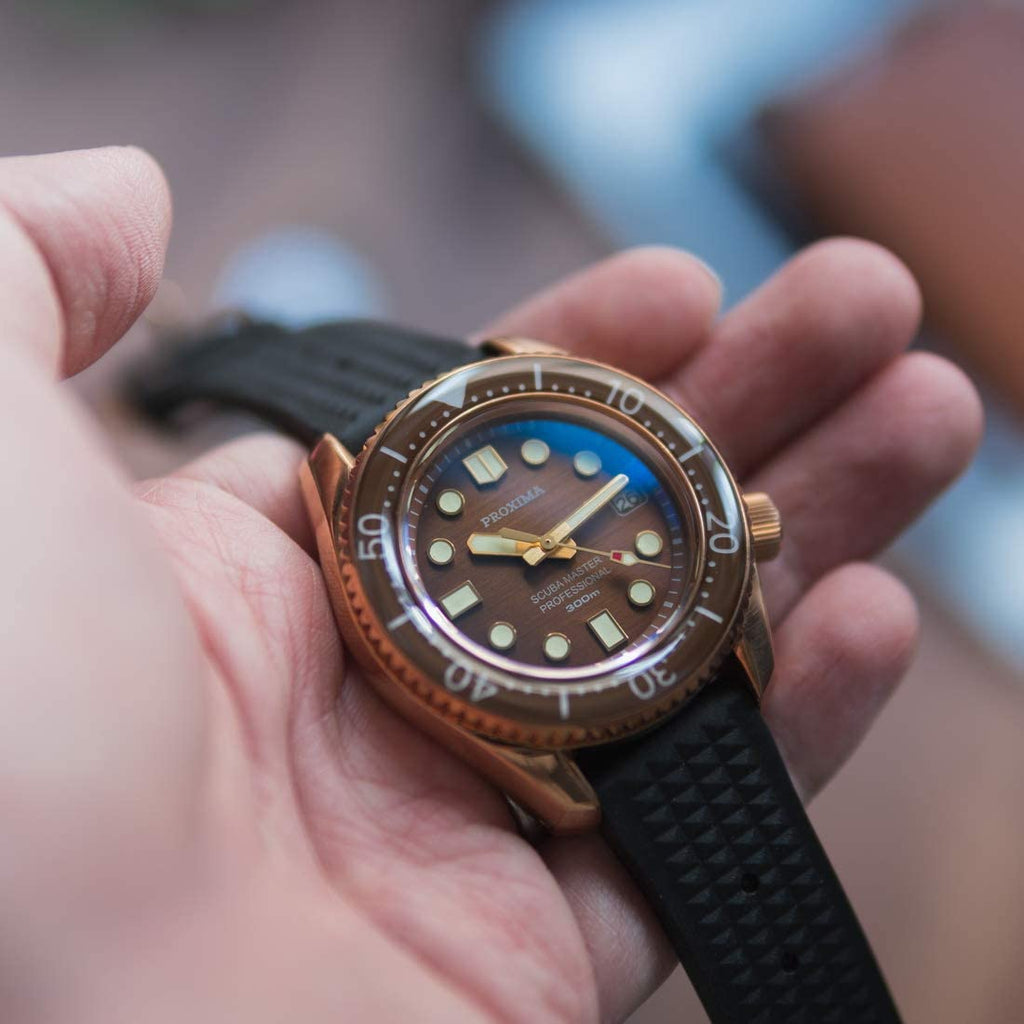 PROXIMA Montre de plongée pour homme à vent automatique 30 bars - Meilleures montres de plongée de luxe pour hommes des profondeurs - GRANDGOLDMAN.COM