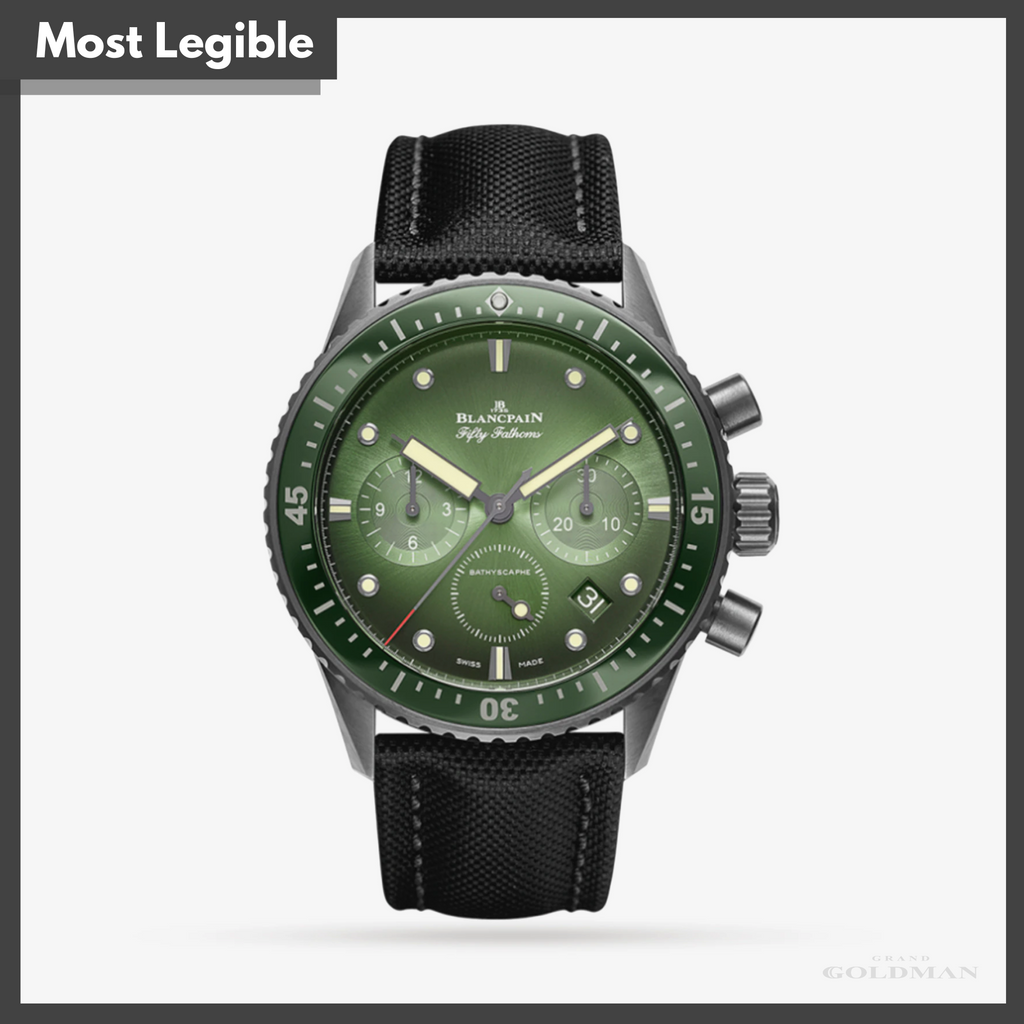 Montre pour homme BLANCPAIN Fifty Fathoms Bathyscaphe chronographe Flyback 43 mm - Meilleures montres de plongée de luxe pour hommes des profondeurs (tous budgets) | GRANDGOLDMAN.COM