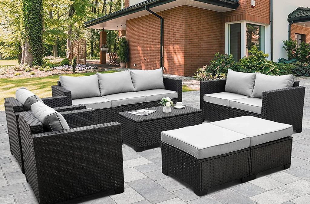 Ensemble de canapés en rotin - Les meilleurs modules d'extérieur pour faire de votre patio un salon confortable - TAXHVN.COM